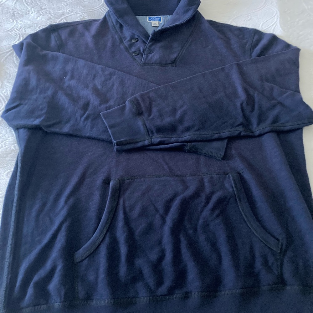 J Crew Lightweight sun faded French Terry Shawl Collar Sweatshirt